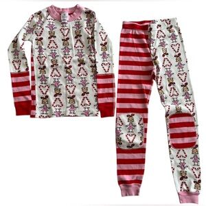 Hanna Andersson Grinch Pink and Red Striped Pajama Set- Christmas